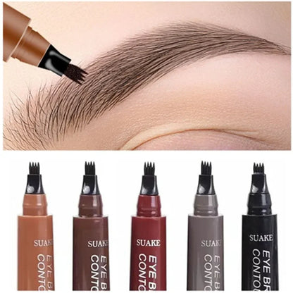 Waterproof 4 Points Long Lasting Eyebrow Pen (Natural Black)