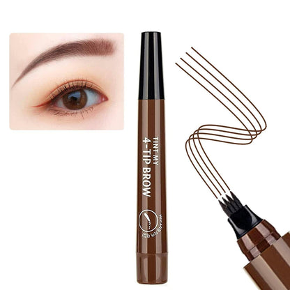 Waterproof 4 Points Long Lasting Eyebrow Pen (Natural Black)