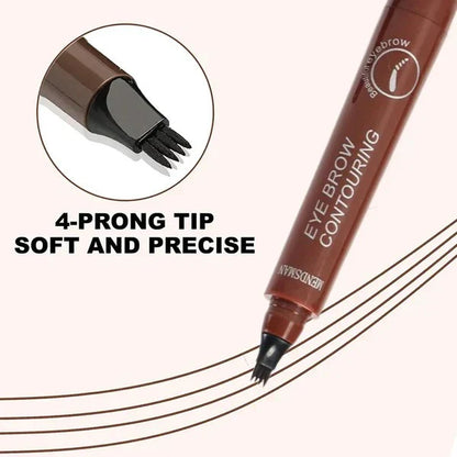 Waterproof 4 Points Long Lasting Eyebrow Pen (Natural Black)